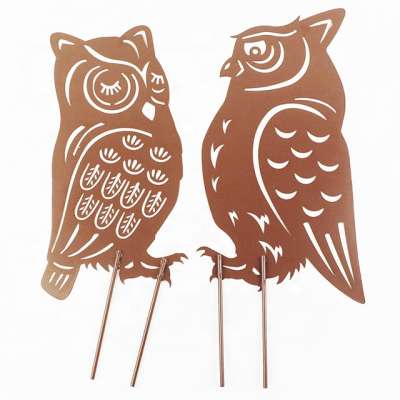 Metal Owl Garden Decoration Ornament