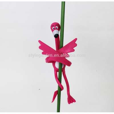 flamingo Frog animal rubber wire adjustable soft tree gardening flower plant vegetable tree floral twist ties