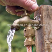 Anywhere garden irrigation watering solid brass hose end tap connector adapter