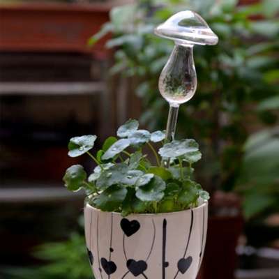 home garden bird mushroom butterfly snail owl plant automatic self irrigation watering globes spike stake