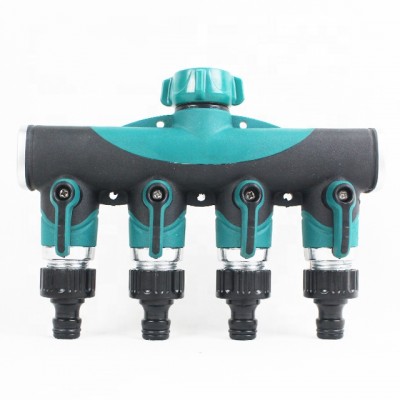 4 Way Garden Tap Adapter Hose Connector Splitter